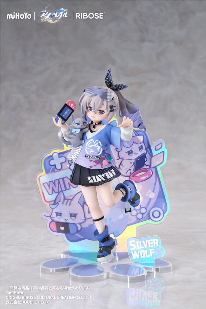 Honkai: Star Rail statuette PVC Rise Up Little Cat Series Silver Wolf Ver. 19 cm
