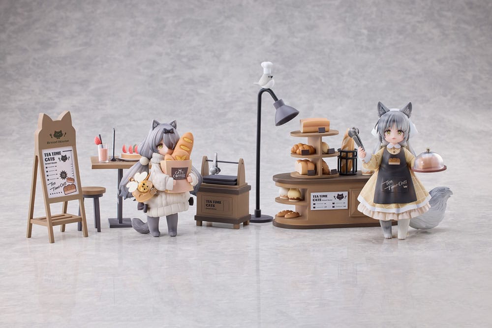 Decorated Life Collection statuette PVC Tea Time Cats - Cat Town Bakery Staff & Customer Set 12 cm