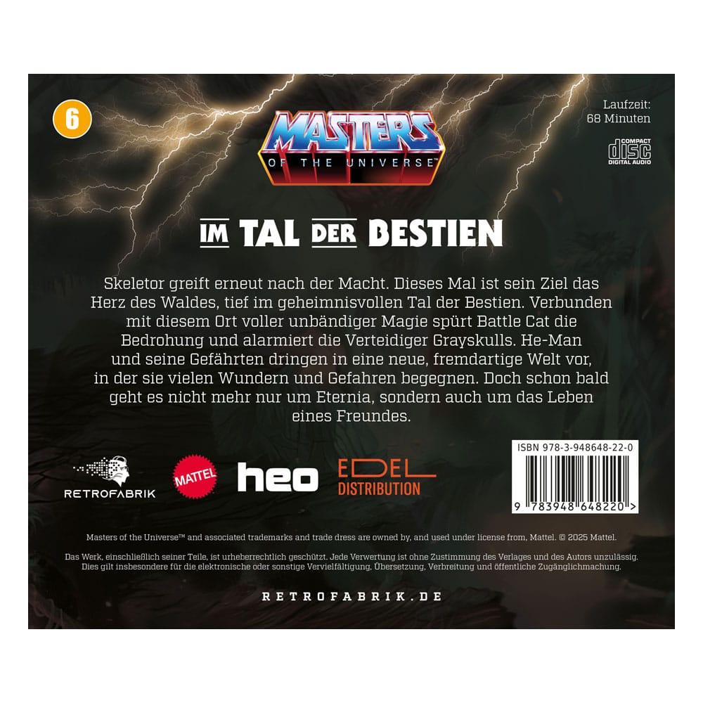 Masters of the Universe Radio Play CD Episode 6: Im Tal der Bestien *ALLEMAND*