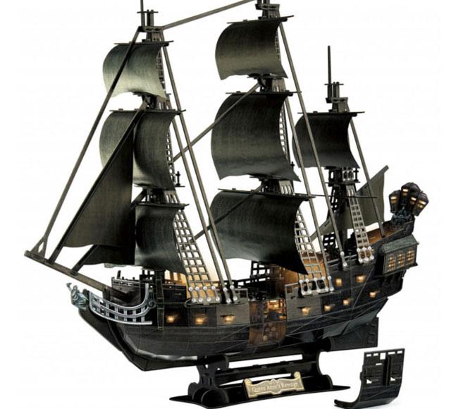 Pirates des Caraïbes : La Vengeance de Salazar puzzle 3D Black Pearl LED Edition