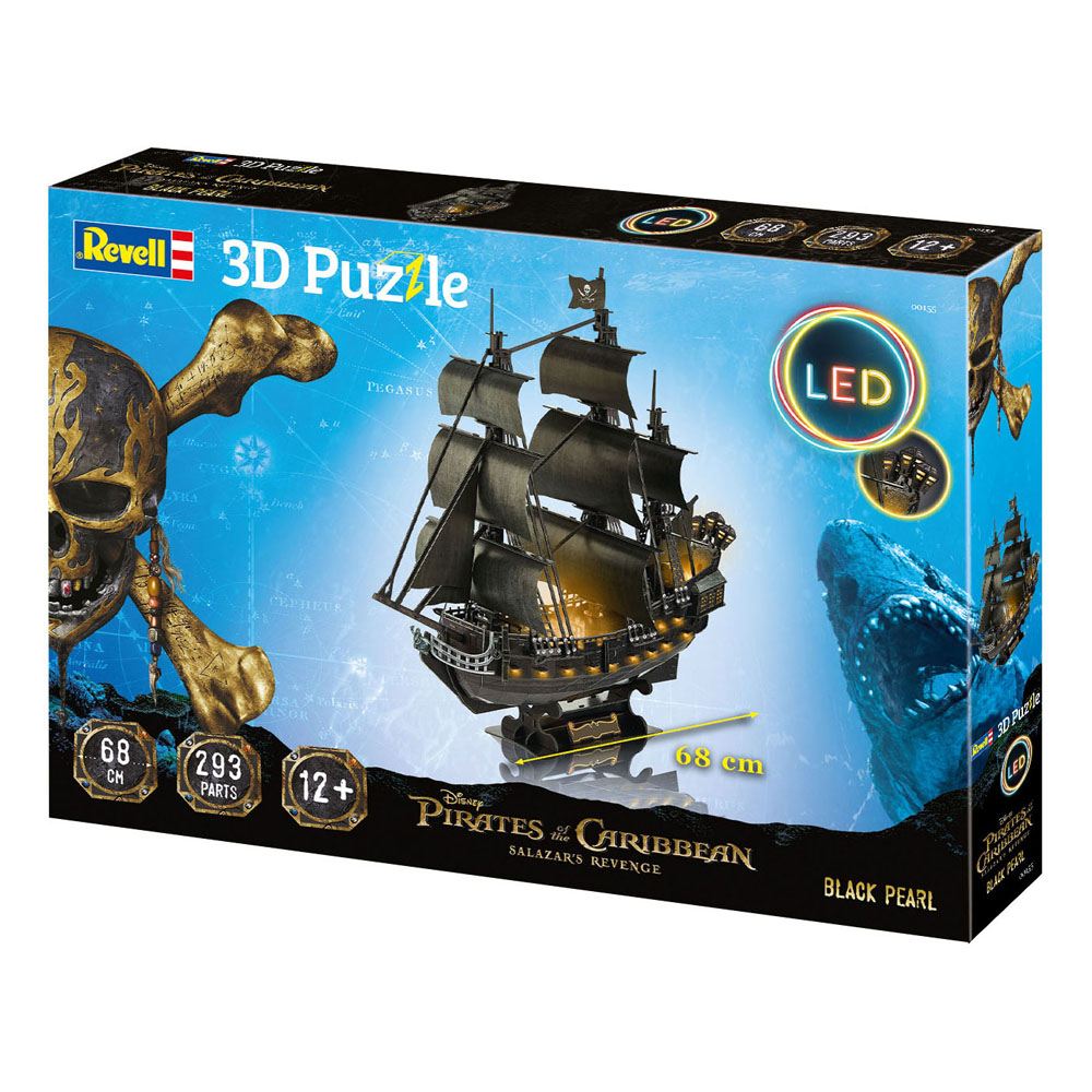 Pirates des Caraïbes : La Vengeance de Salazar puzzle 3D Black Pearl LED Edition