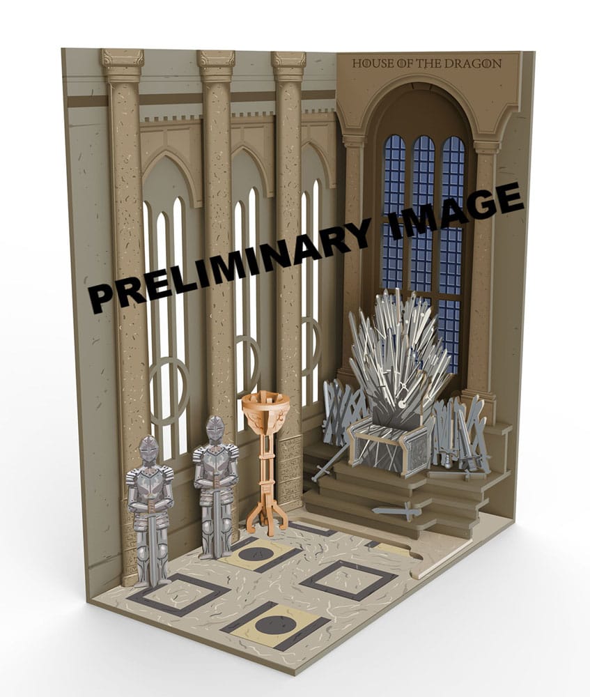 House of the Dragon maquette Book Nook Tiny Adventures Iron Throne 23 cm
