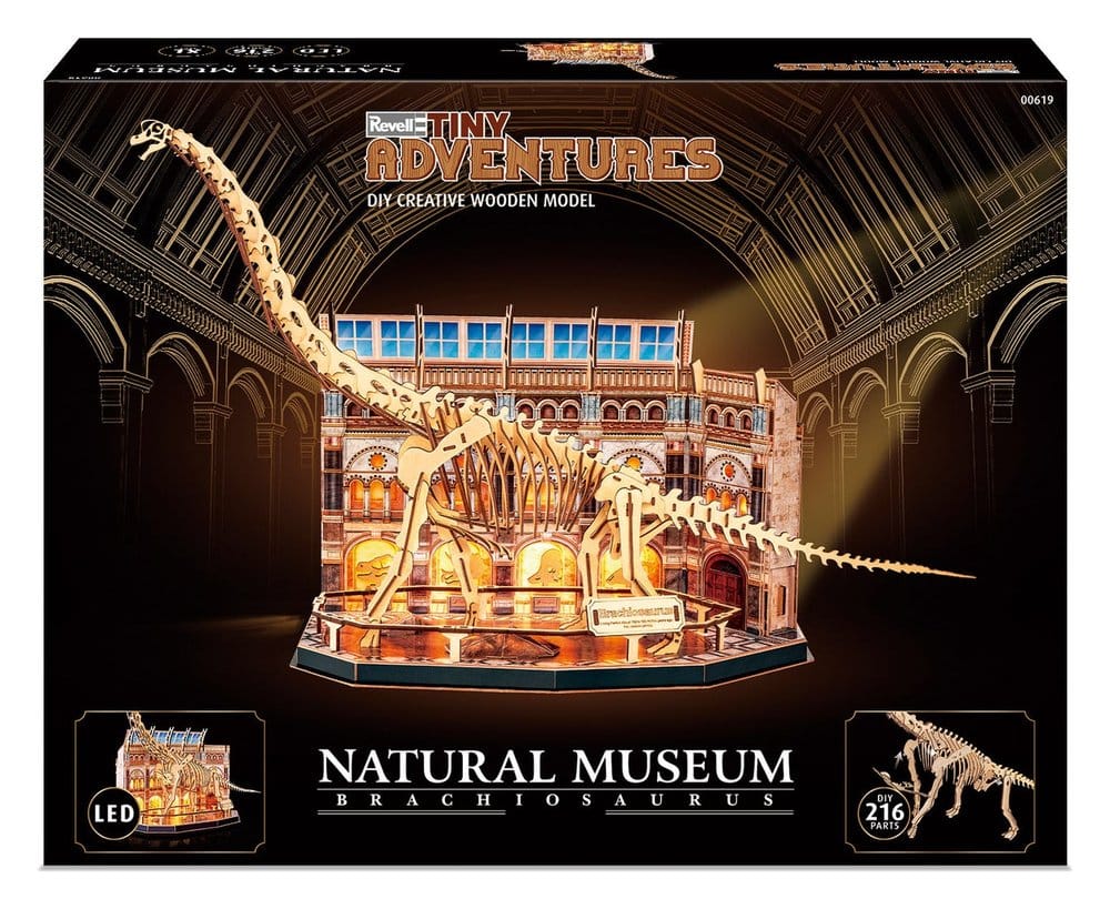 Revell Tiny Adventures Natural Museum puzzle 3d en bois Brachiosaurus Skeleton 58 cm