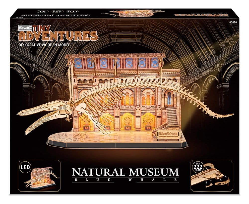Revell Tiny Adventures Natural Museum puzzle 3d en bois Blue Whale 61 cm