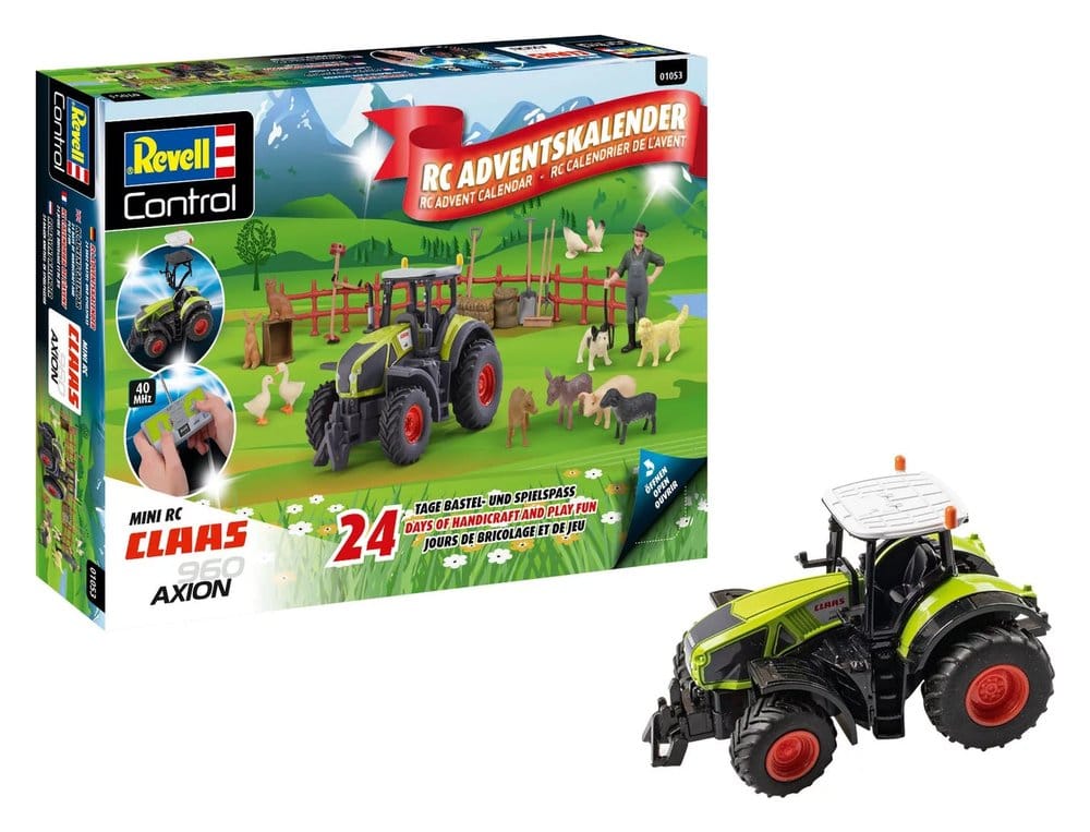 Claas Revell Control calendrier de l´avent RC tracteur Axion 960 10 cm