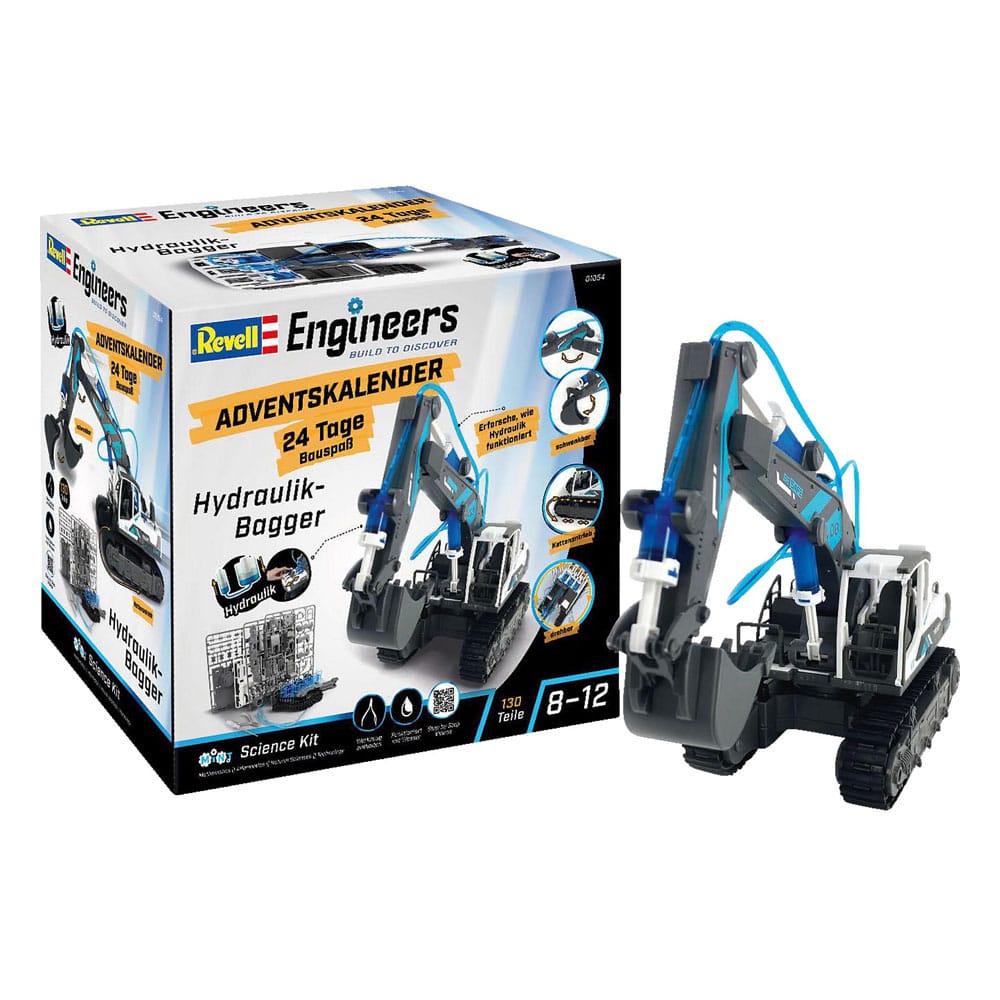 Revell Engineers calendrier de l´avent Kit de modèles réduits de pelles hydrauliques
