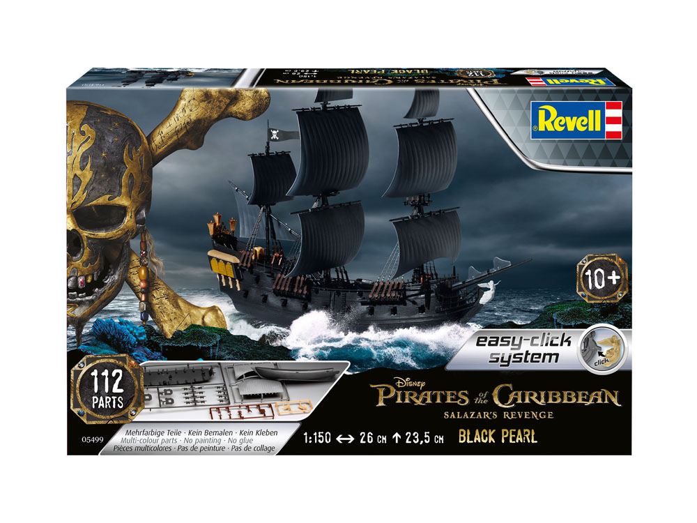 Pirates des Caraïbes La Vengeance de Salazar maquette Easy-Click 1/150 Black Pearl 26 cm