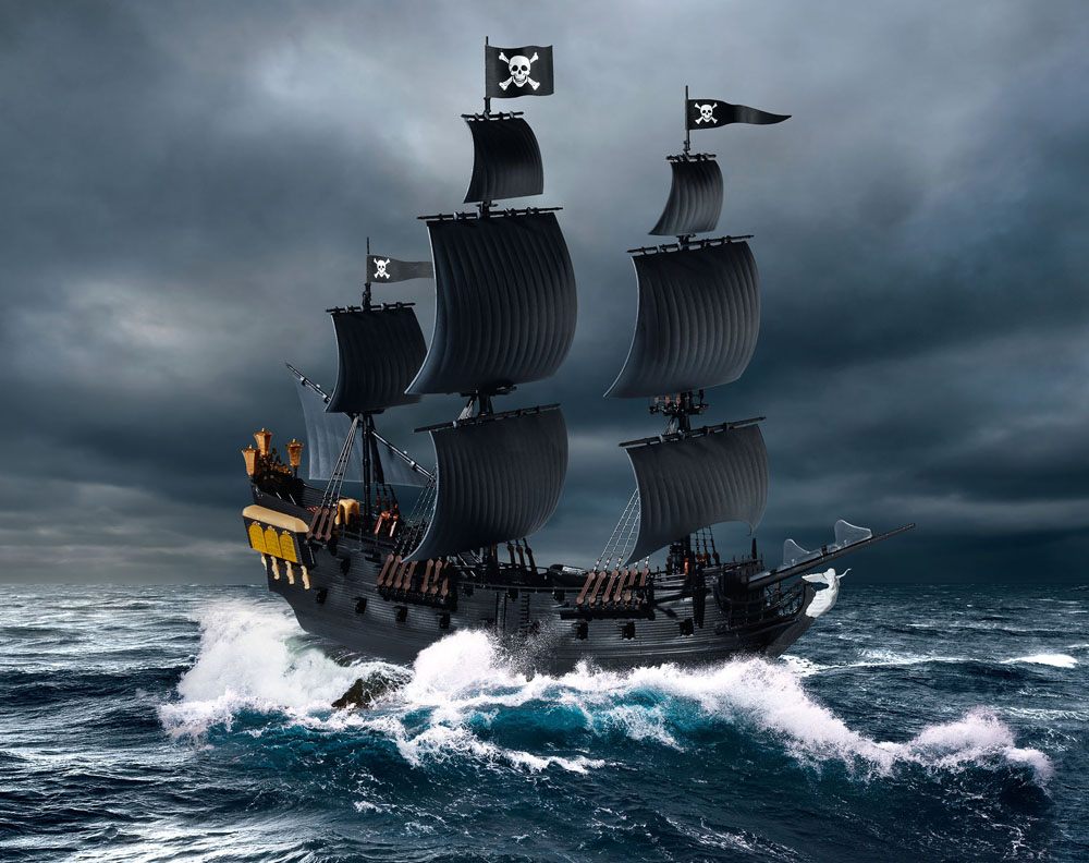 Pirates des Caraïbes La Vengeance de Salazar maquette Easy-Click 1/150 Black Pearl 26 cm
