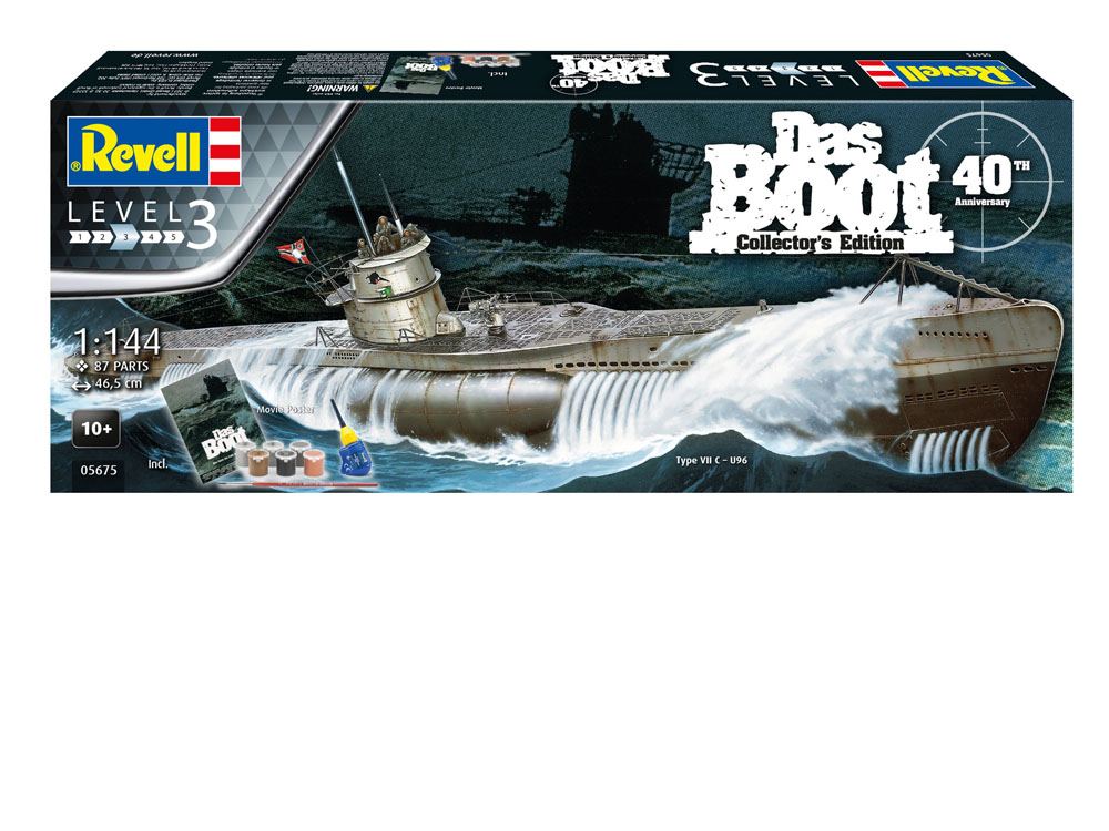 Das Boot kit complet maquette 1/144  U-Boot U96 Typ VII C 40th Anniversary 46 cm
