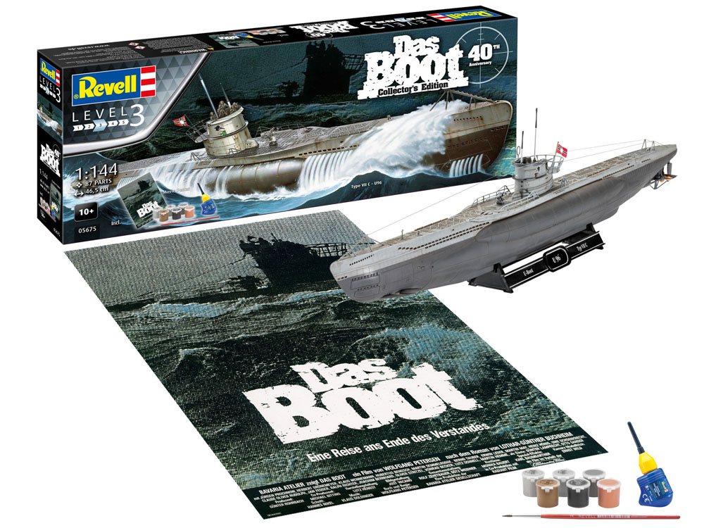 Das Boot kit complet maquette 1/144  U-Boot U96 Typ VII C 40th Anniversary 46 cm