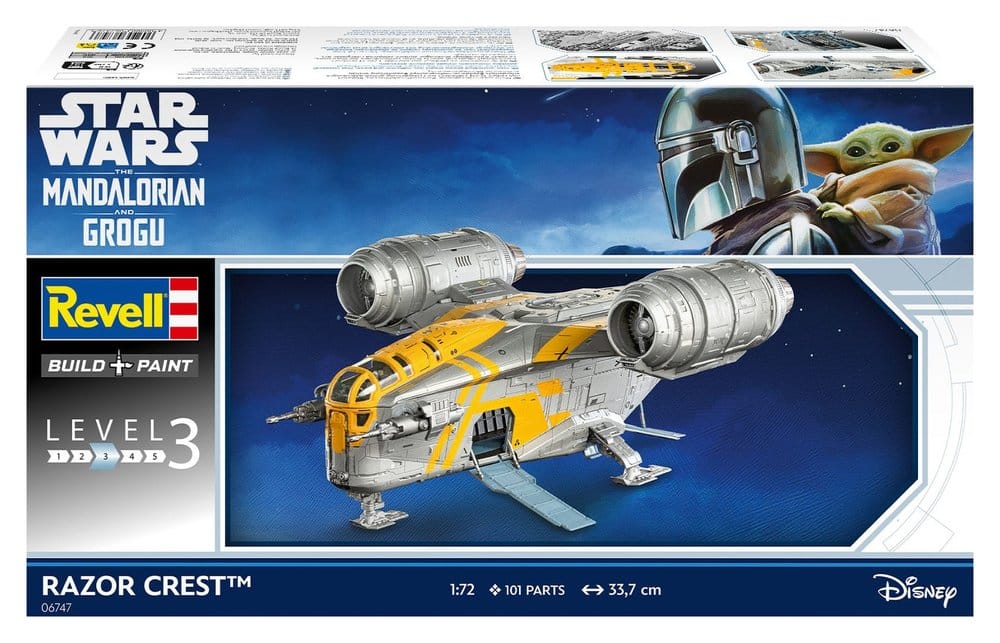 Star Wars The Mandalorian and Grogu Revell maquette 1/72 Razor Crest 34 cm
