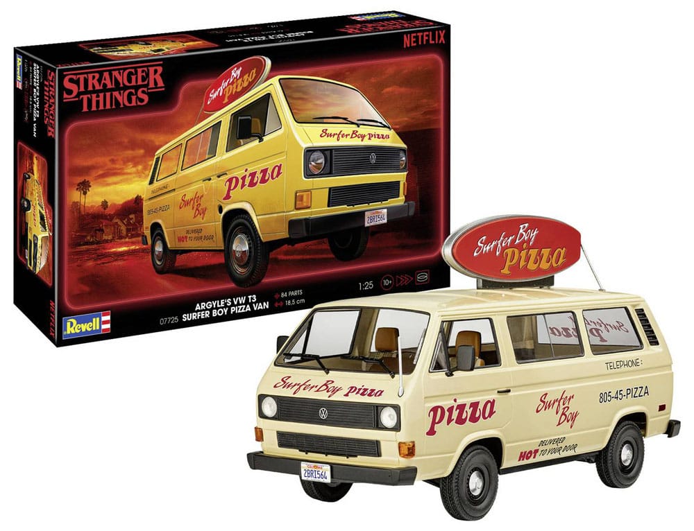 Stranger Things maquette 1/25 VW T3 Bus Surfer Boy 19 cm