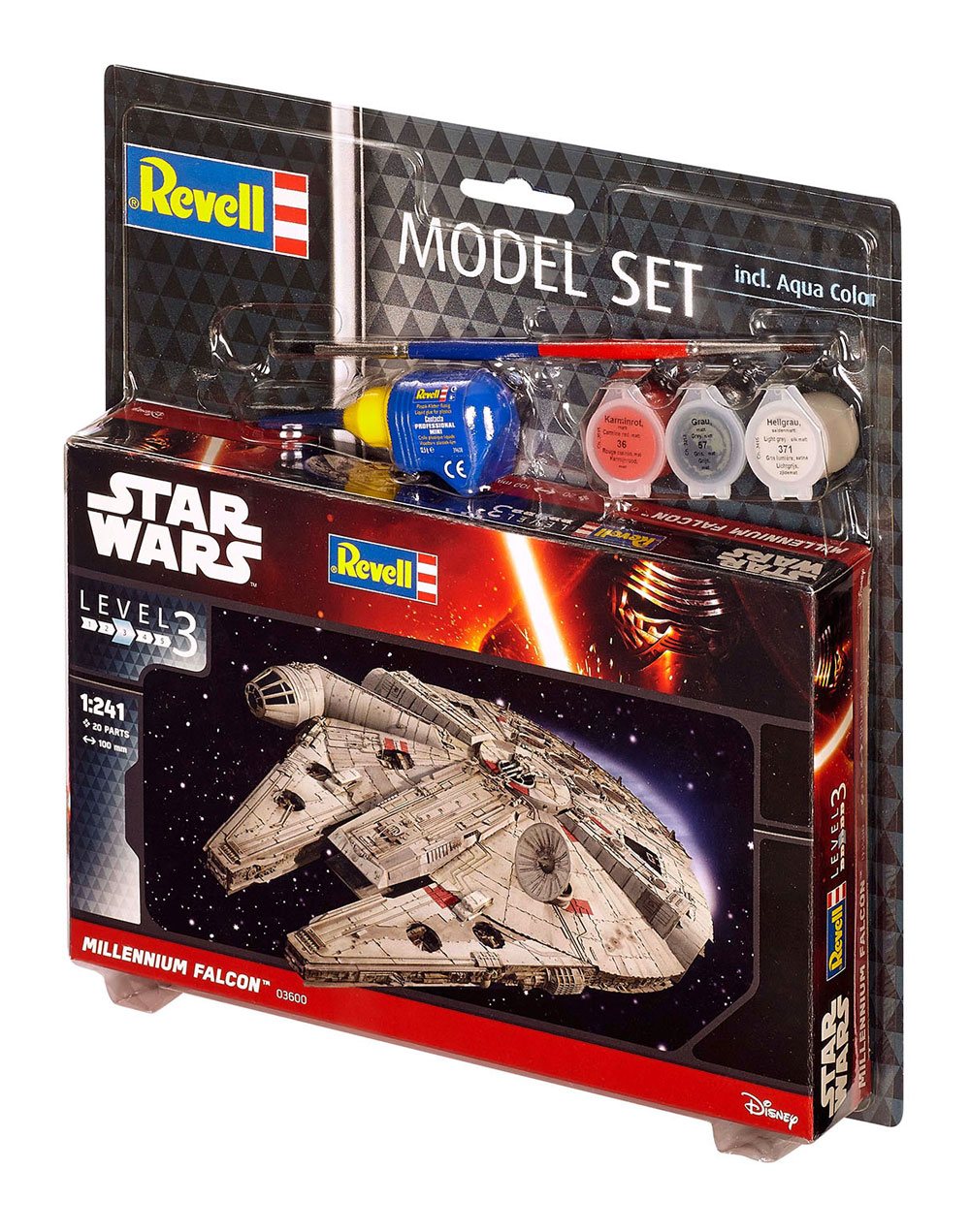 Star Wars maquette 1/241 Model Set Millennium Falcon 10 cm