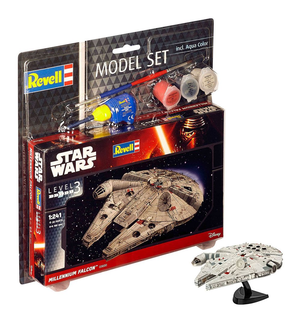 Star Wars maquette 1/241 Model Set Millennium Falcon 10 cm