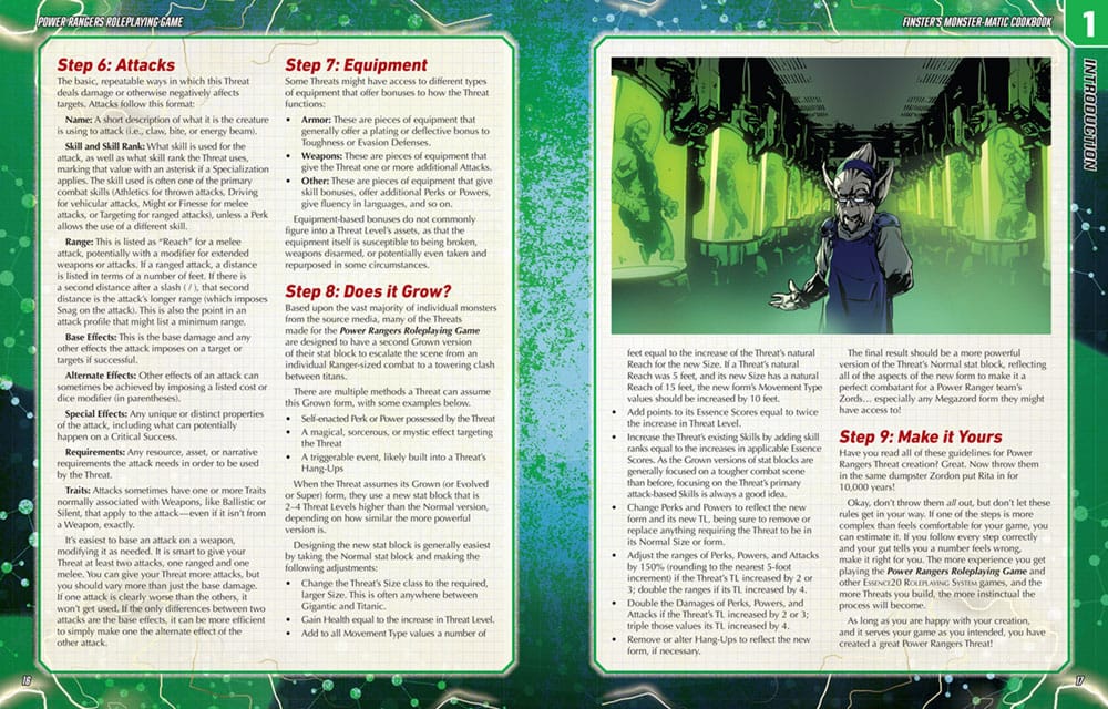 Power Rangers RPG livre Finster's Monster-Matic Cookbook Sourcebook *ANGLAIS*
