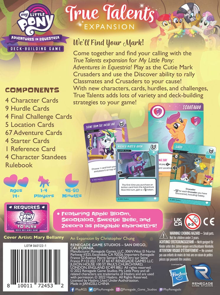 Mon Petit Poney Jeu de cartes Deck-Building True Talents Expansion *ANGLAIS*