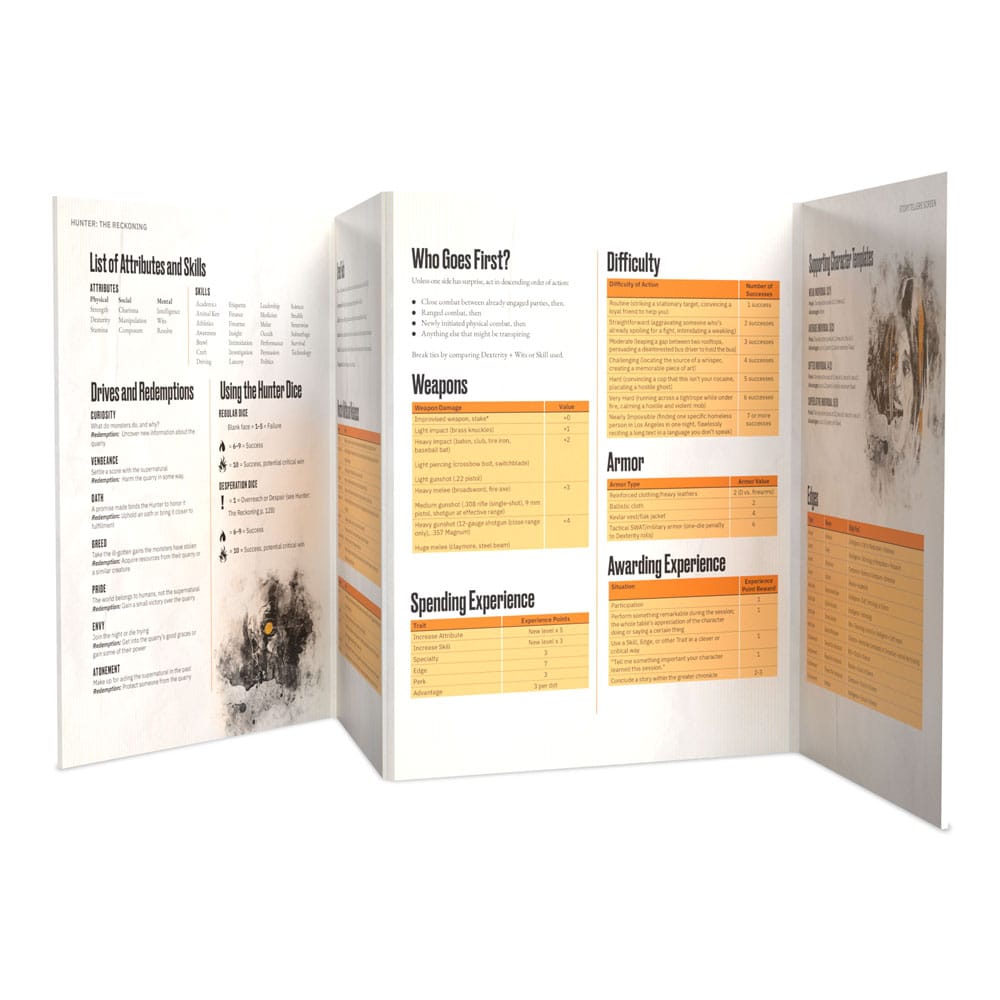 Hunter: The Reckoning 5th Edition RPG Storyteller's Screen Kit *ANGLAIS*