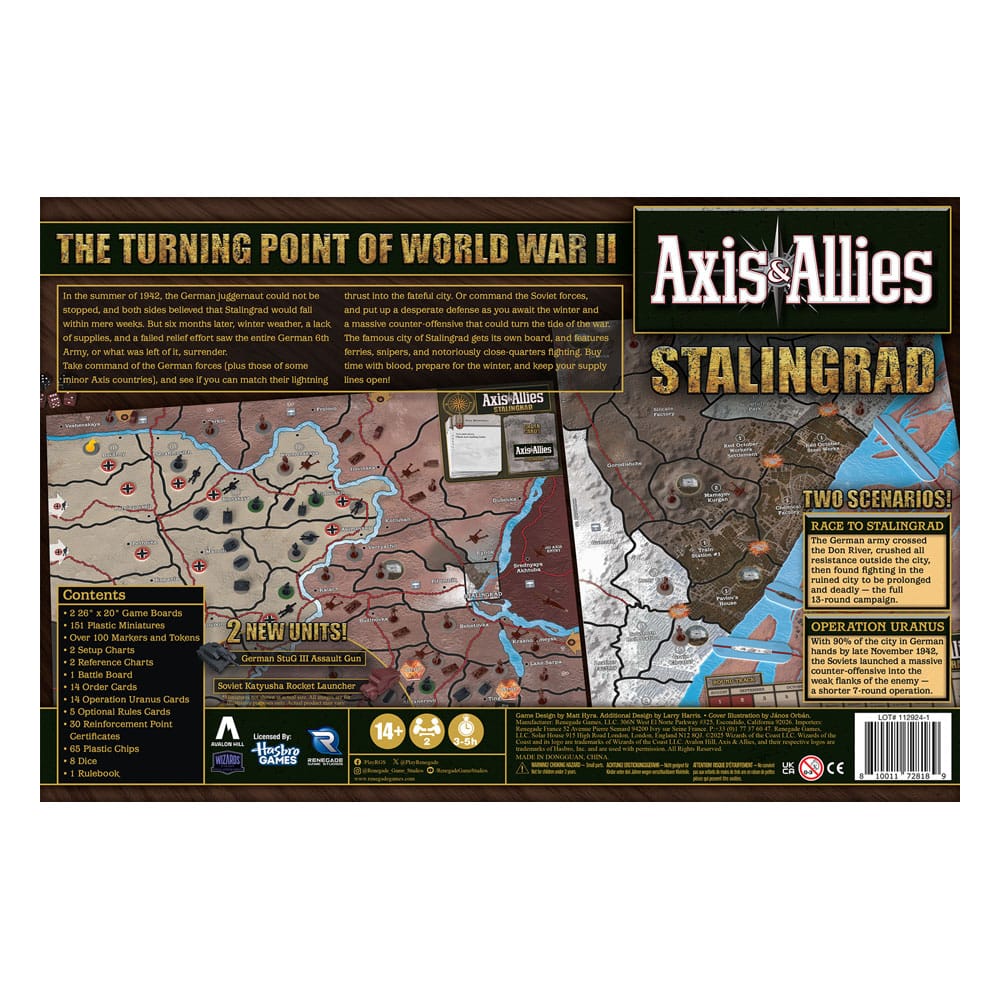 Axis & Allies jeu de plateau Stalingrad *ANGLAIS*