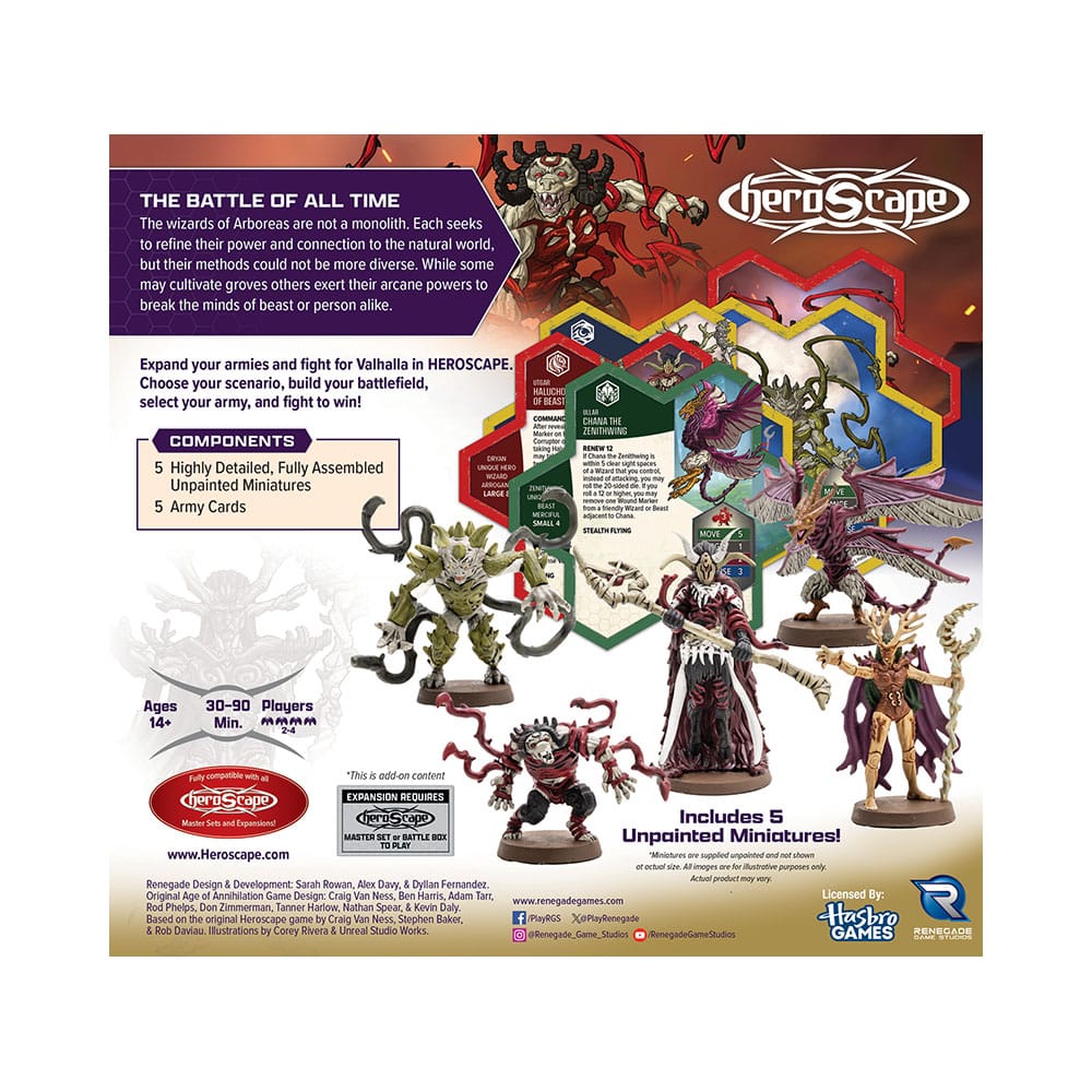 Heroscape Expansion de l'armée Embers of War: Heroes of Arboreas *ANGLAIS*