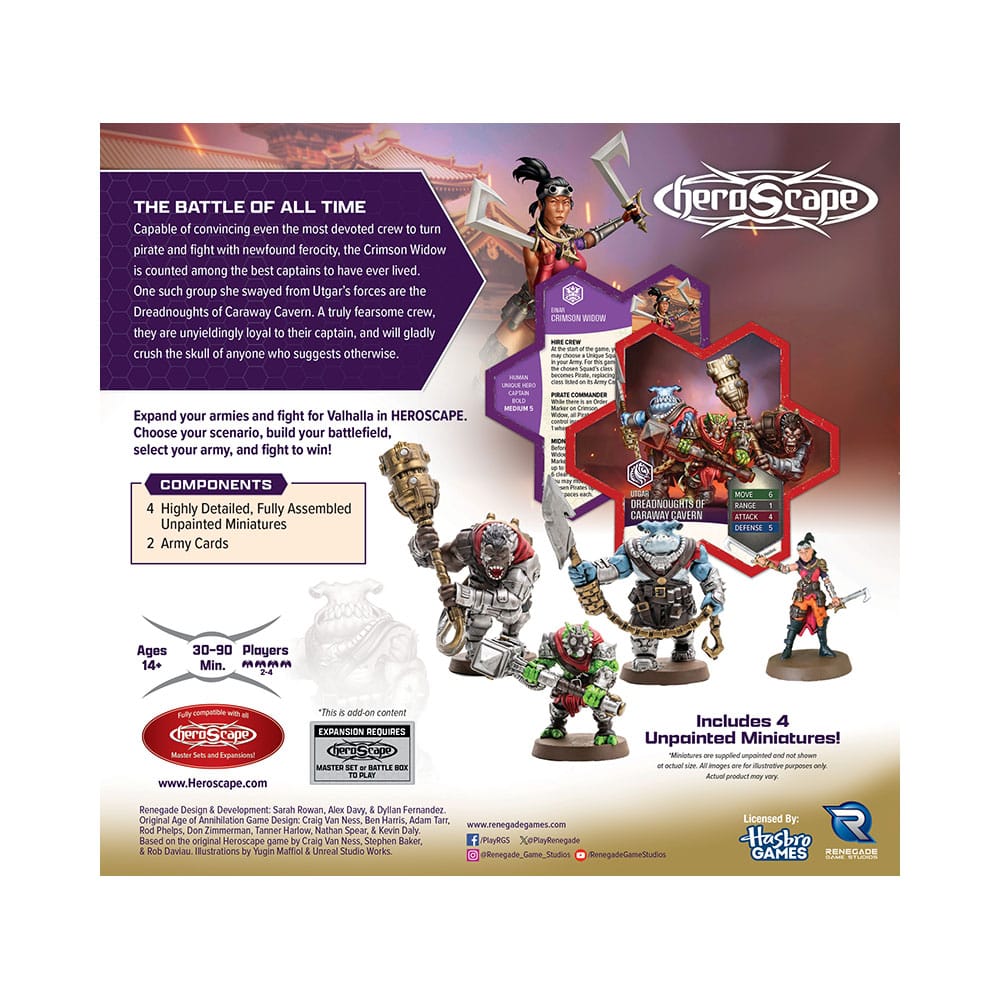 Heroscape Expansion de l'armée Embers of War: Crimson Widow & Dreadnoughts of Caraway Cavern *ANGLAIS*