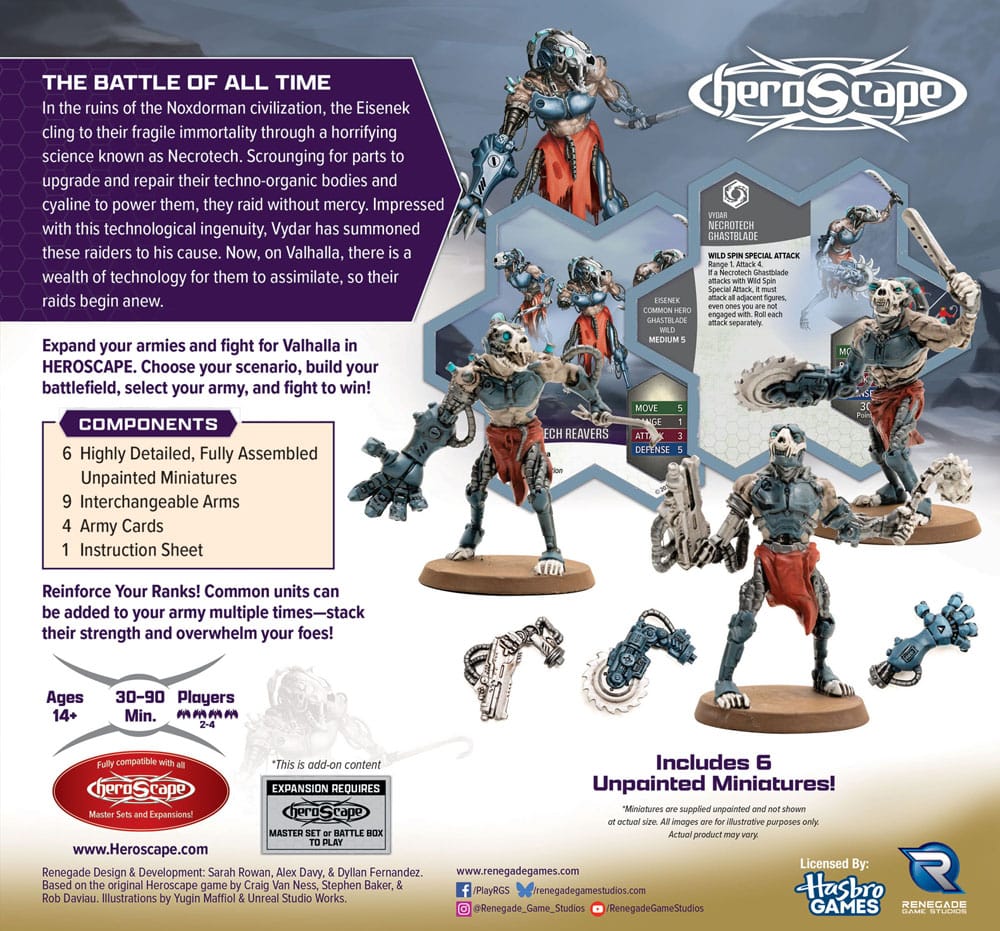 Heroscape Expansion de l'armée Age of Annihilation Upgraded Necrotech Reavers (Common) *ANGLAIS*