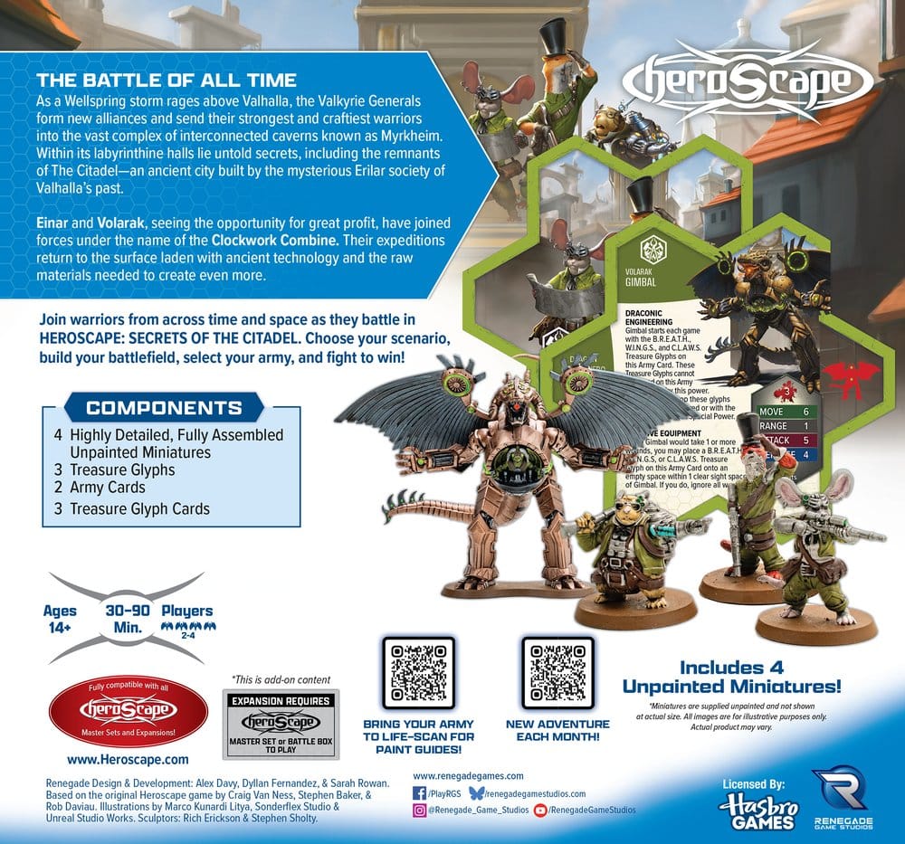 Heroscape Extension d'Armée Clockwork Combine Research Expedition *ANGLAIS*