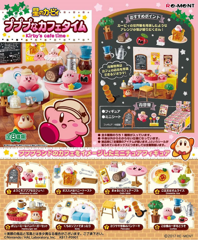 Kirby assortiment figurines Kirby's Café Time 6 cm (8)