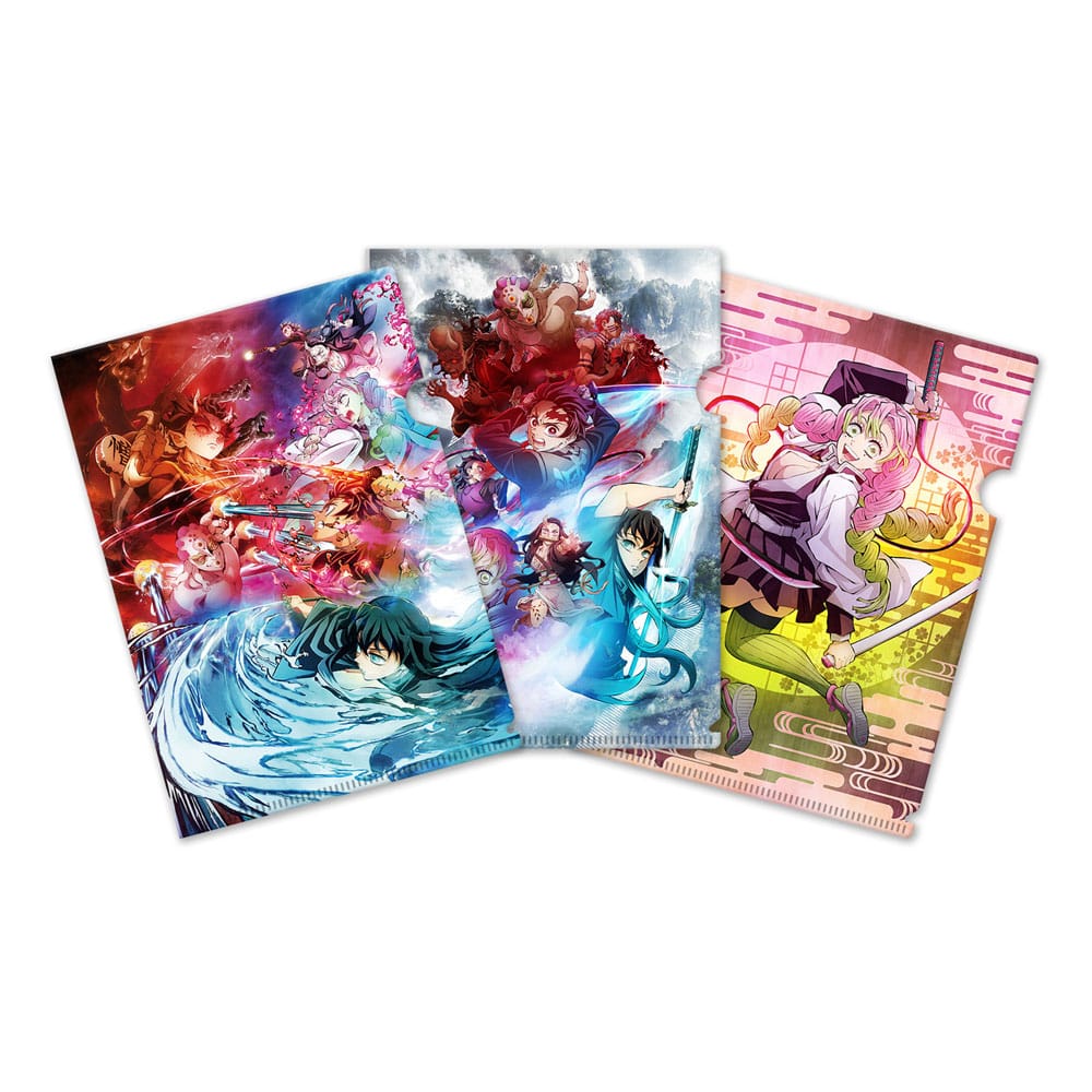 Demon Slayer: Kimetsu no Yaiba set 3 pochettes transparentes 01