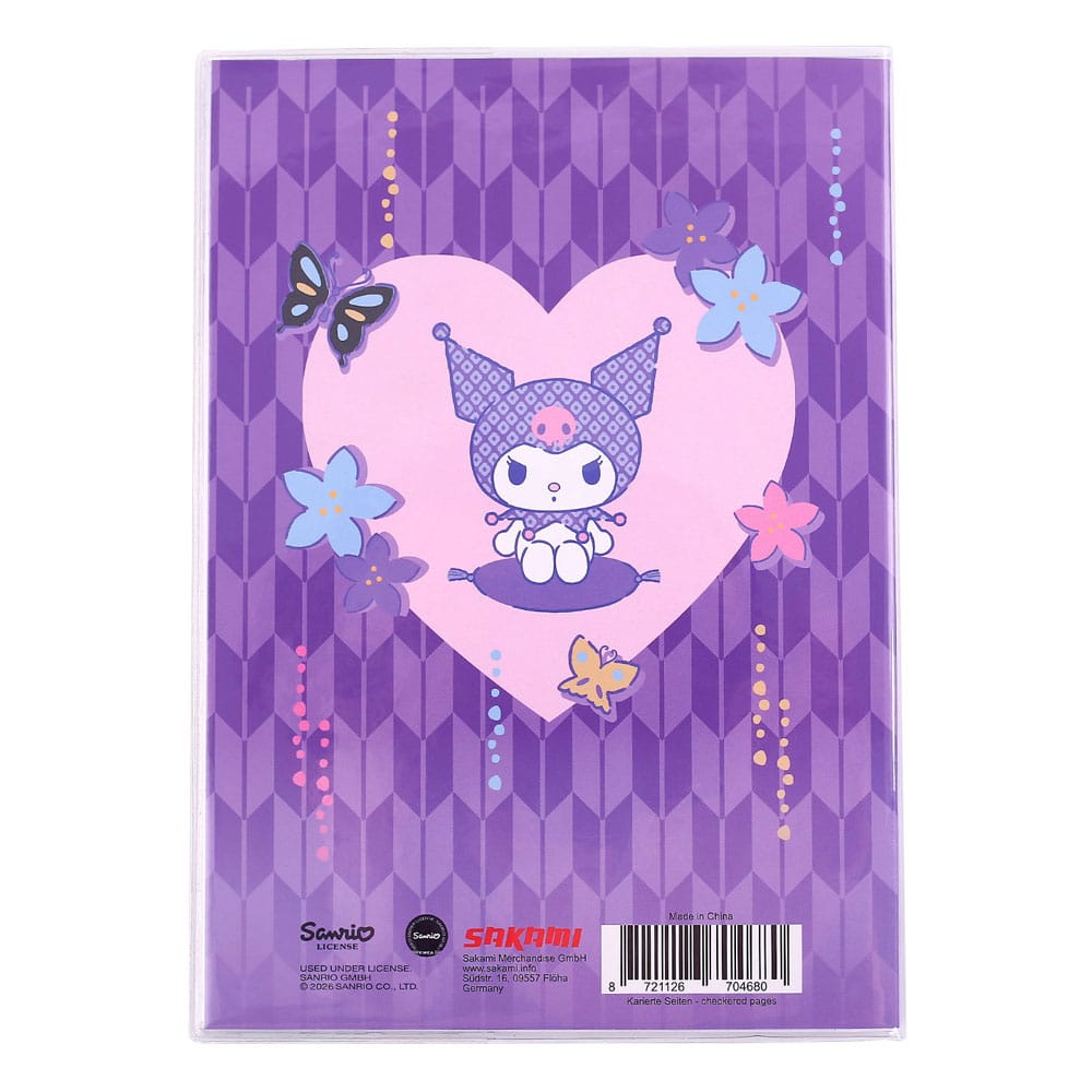 Sanrio carnet Kuromi Japanese Holographic Checkered
