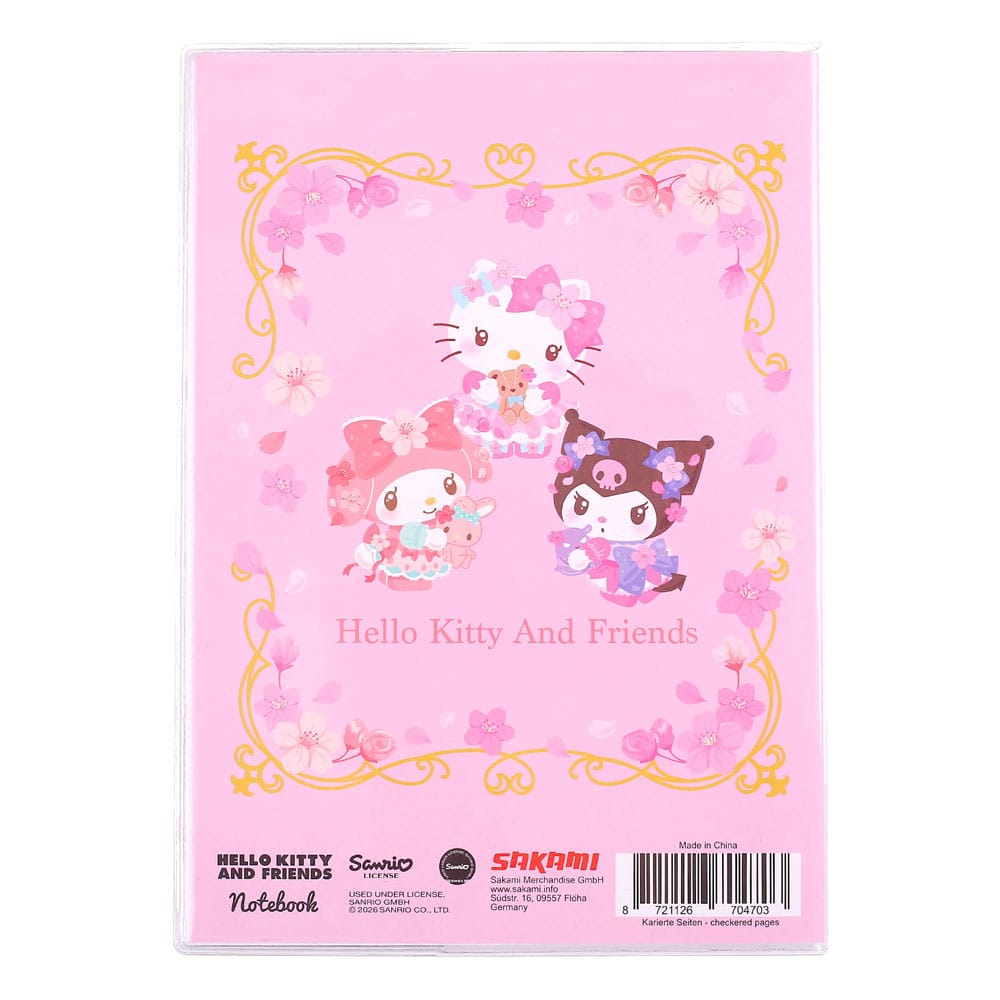 Sanrio carnet Hello Kitty & Friends Sakura Series Holographic Checkered