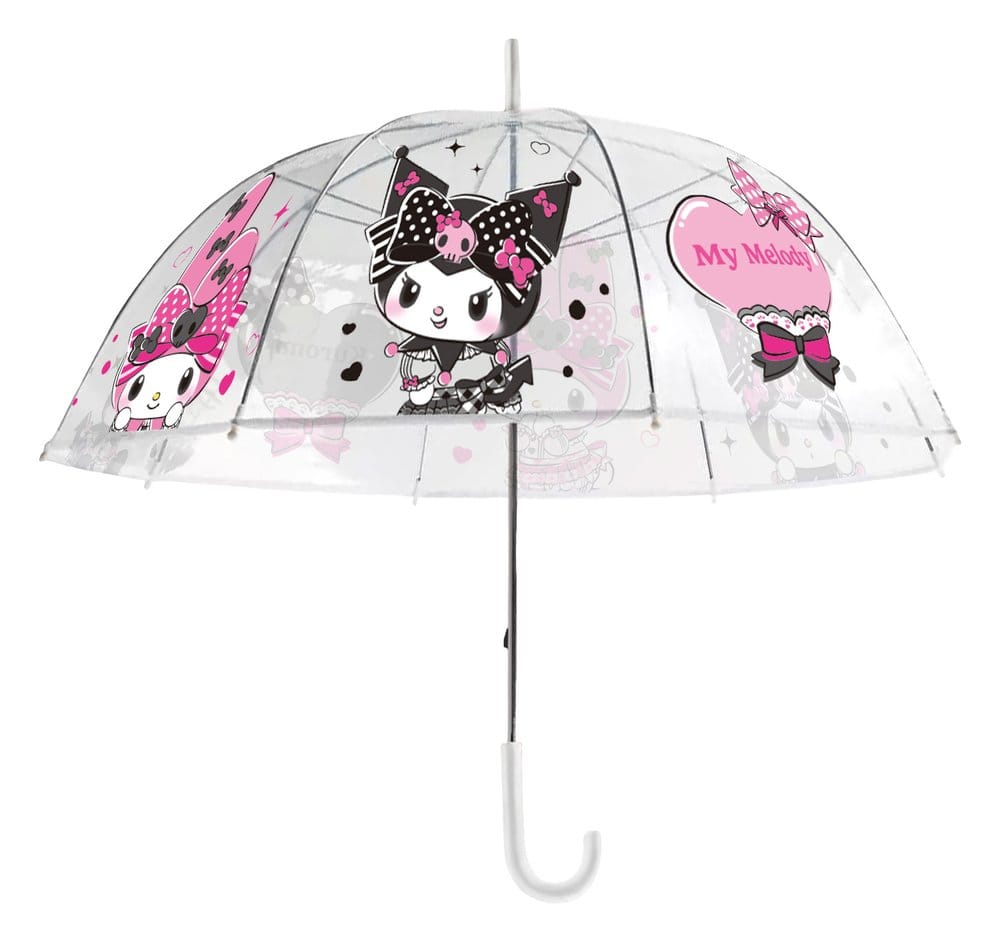 Sanrio parapluie Pink Black Party Series Kuromi & My Melody Transparent