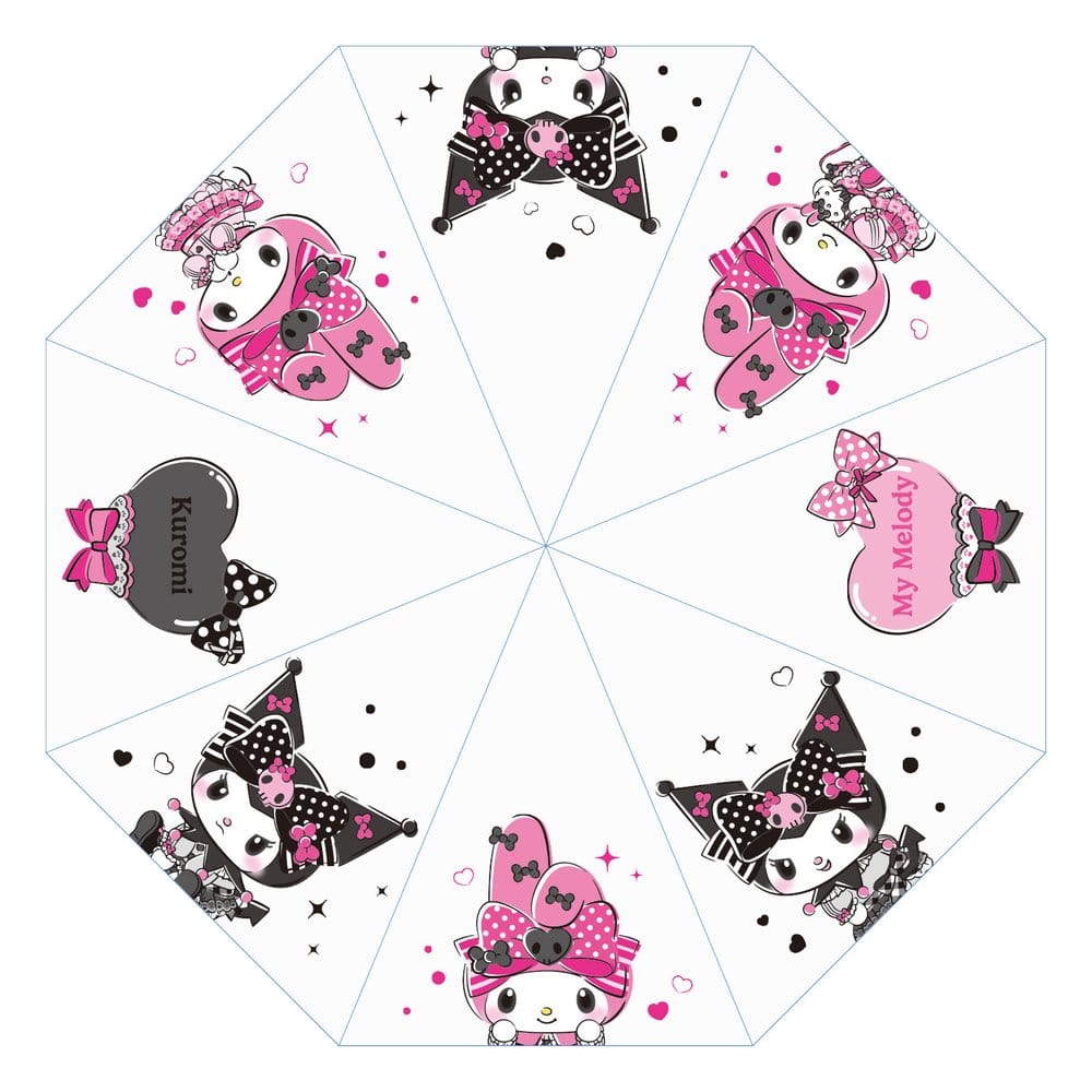 Sanrio parapluie Pink Black Party Series Kuromi & My Melody Transparent