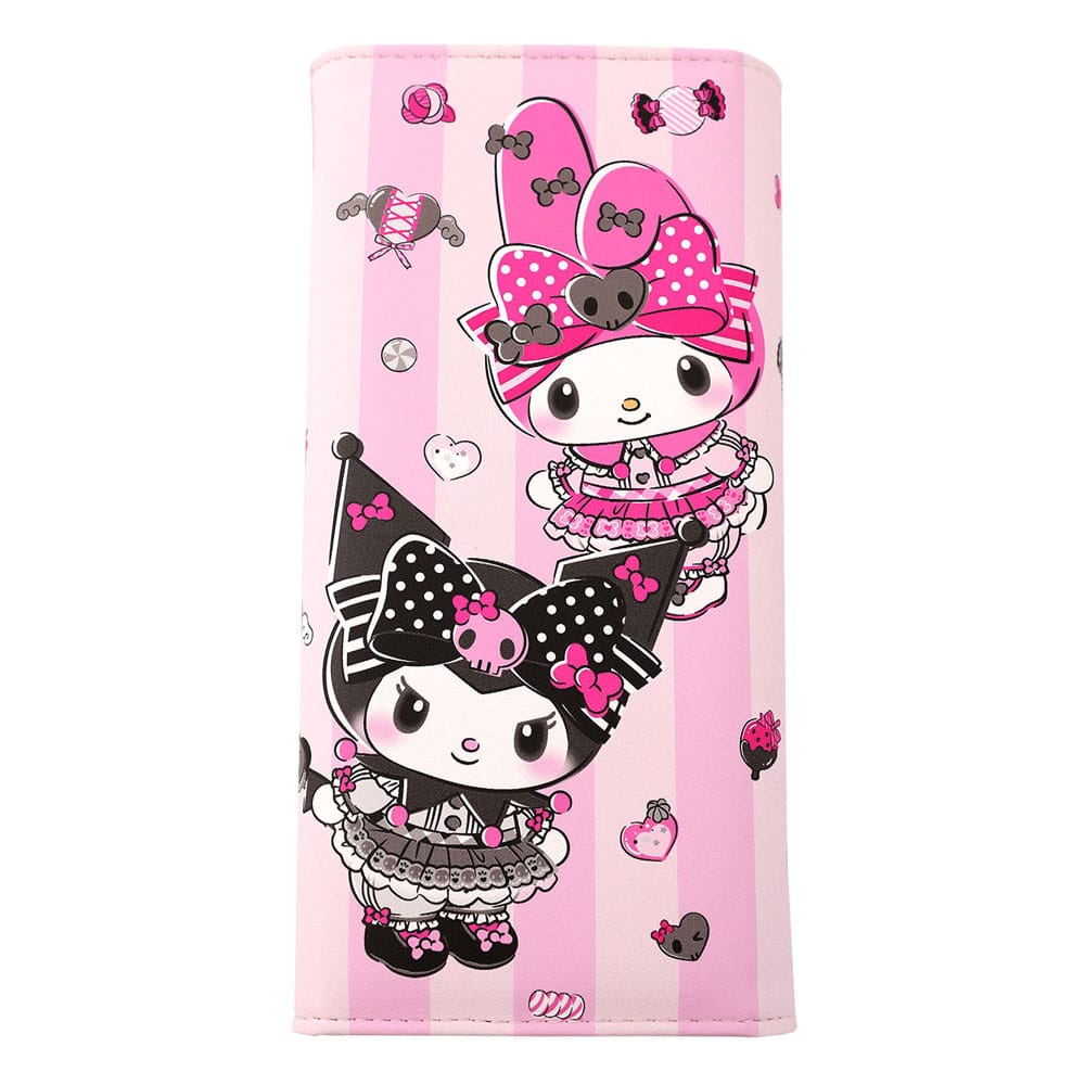 Sanrio porte-monnaie Pink Black Party Series Kuromi & My Melody