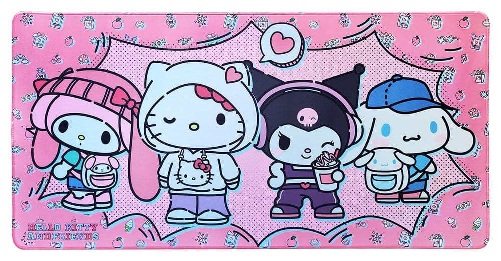 Sanrio XXL tapis de souris Pink Black Party Series Hello Kitty & Friends Pop