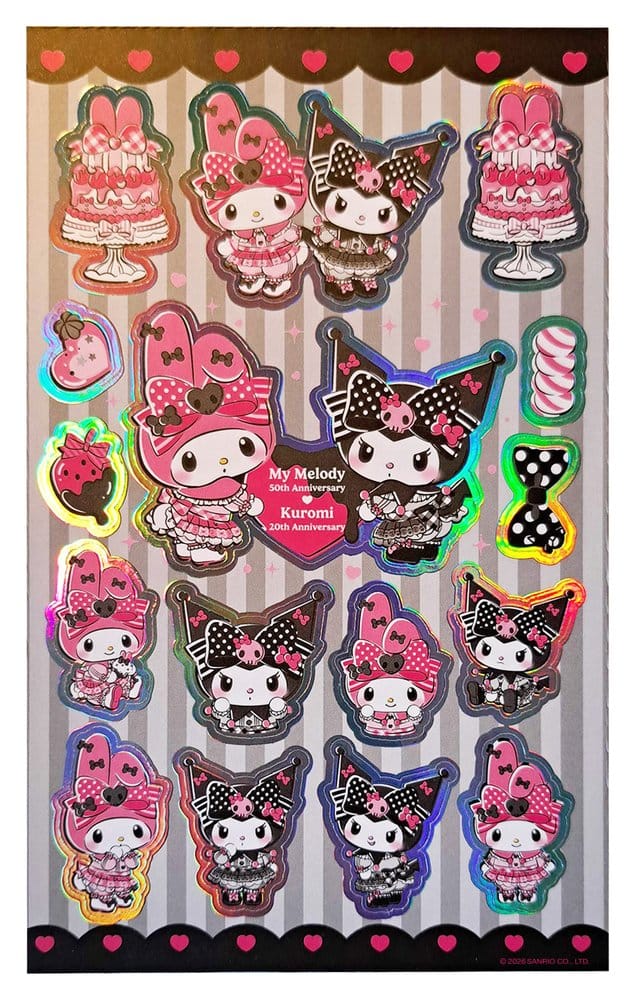 Sanrio stickers Pink Black Party Series