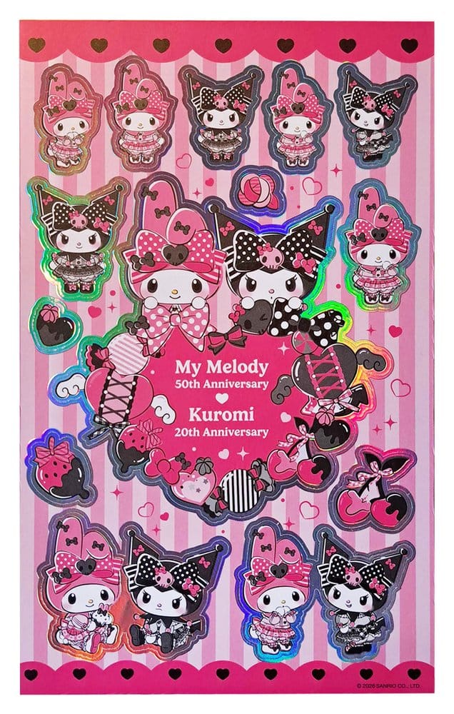 Sanrio stickers Pink Black Party Series