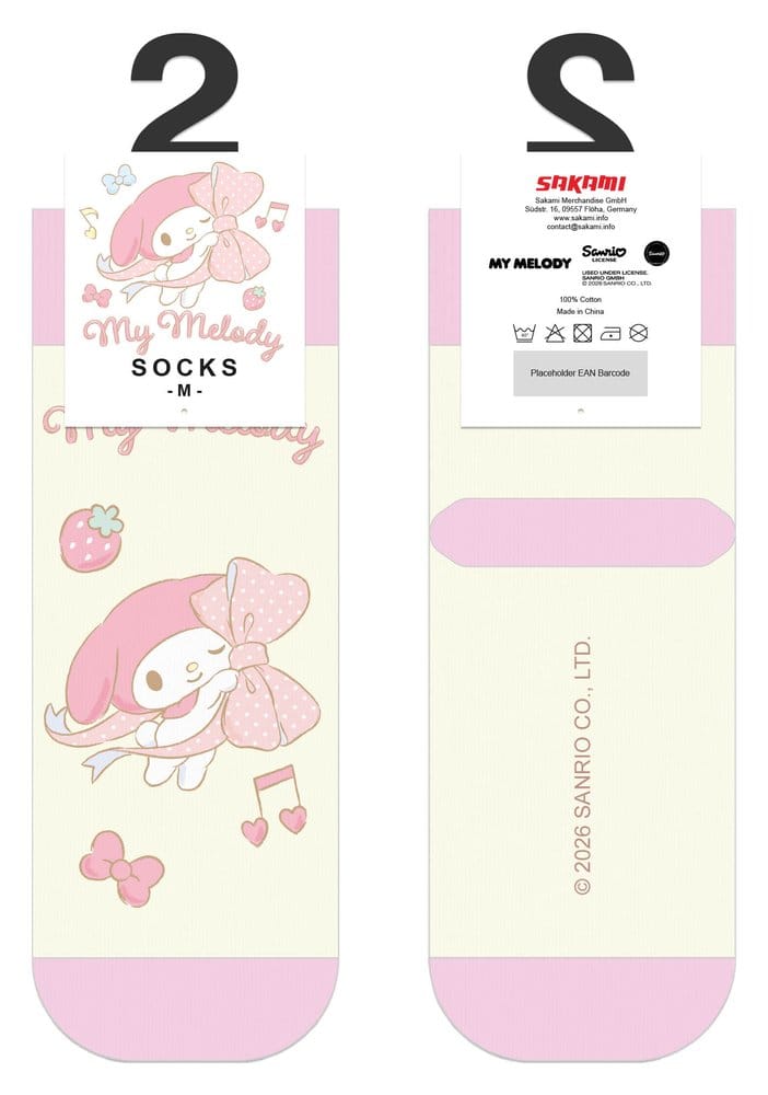 Sanrio chaussettes My Melody Big Ribbon Short 36-40