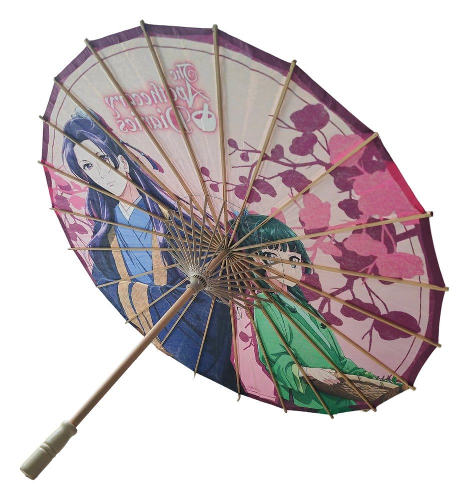 Les Carnets de l'apothicaire parasol en papier japonais Maomao & Jinshi