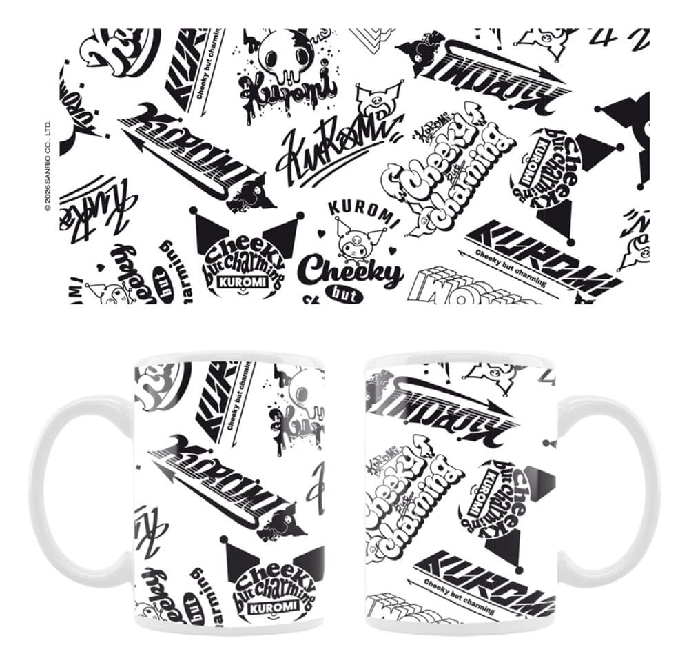 Sanrio mug Kuromi Street logos