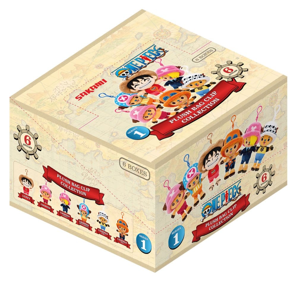 One Piece porte-clés en peluche Blind Box 11 cm Display (6)