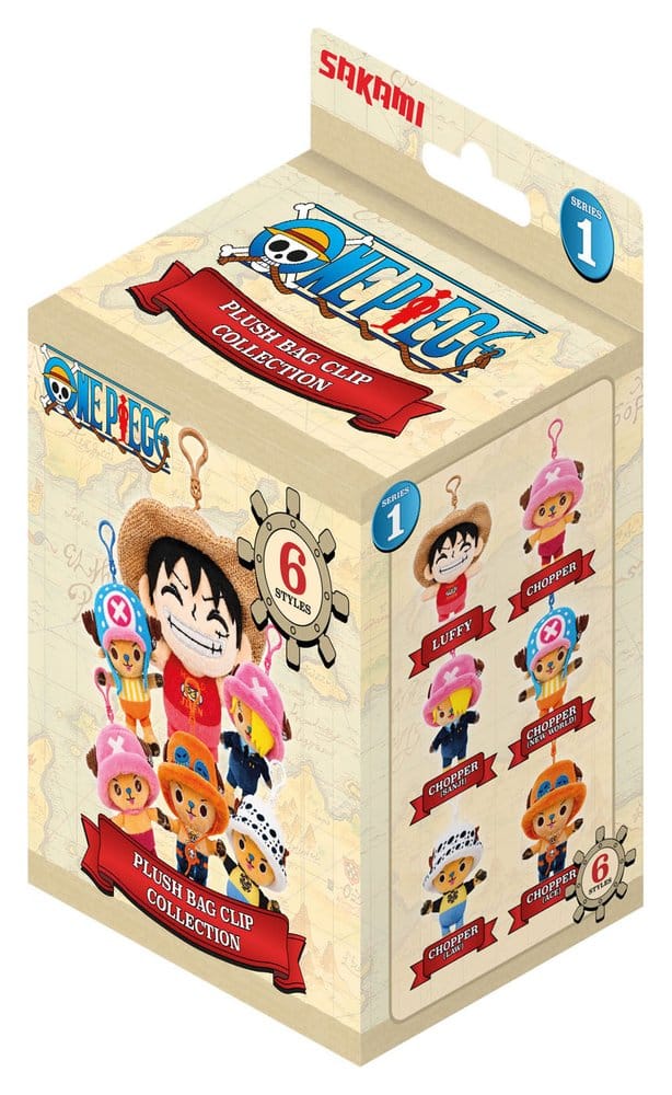 One Piece porte-clés en peluche Blind Box 11 cm Display (6)