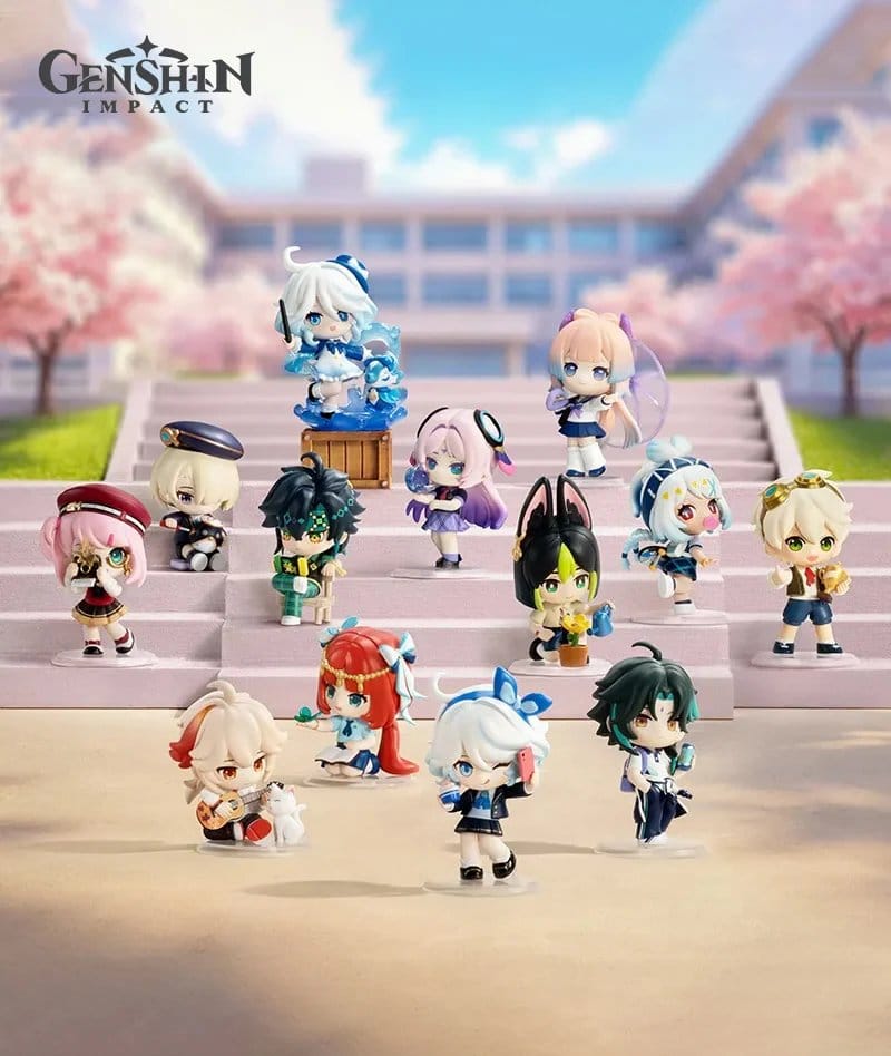 Genshin Impact présentoir boîte-mystère Chibi figurines mini Academy's Light and Shadow Poetry Blind Box Display (12)