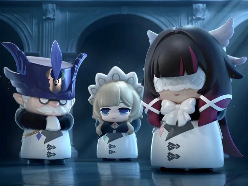 Genshin Impact présentoir boîte-mystère mini-figurines Fatui Harbingers Chibi Design 7 cm (9)