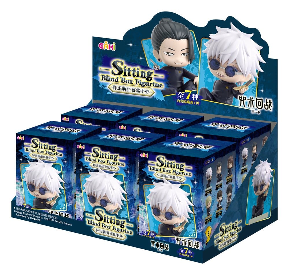 Jujutsu Kaisen figurines mini PVC Season 2 Sitting Series Blind-Box 8 cm Présentoir (6)
