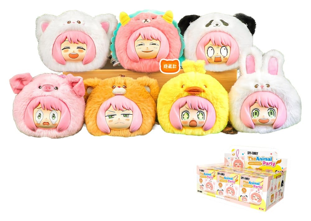 Spy x Family Vinyl Face Peluche Animal Party Plush Charms Series Blind-Box 14 cm Présentoir (6)
