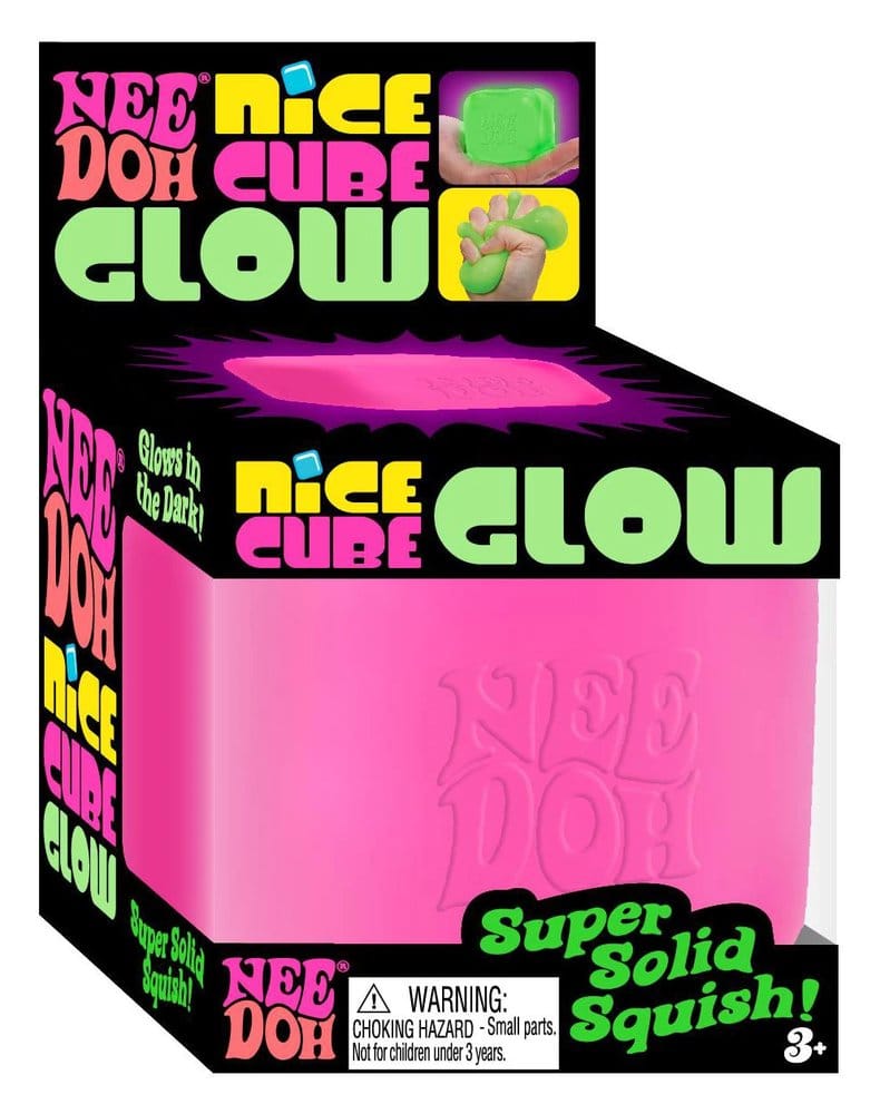 NeeDoh assortiment balle anti-stress Nice Cube Glow (Glow in the Dark) 5 cm (12)