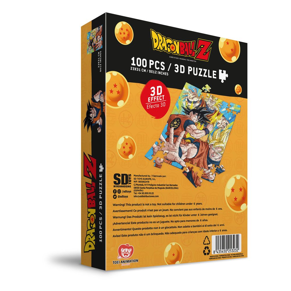 Dragon Ball Z Puzzle effet 3D Goku Saiyan (100 pièces )