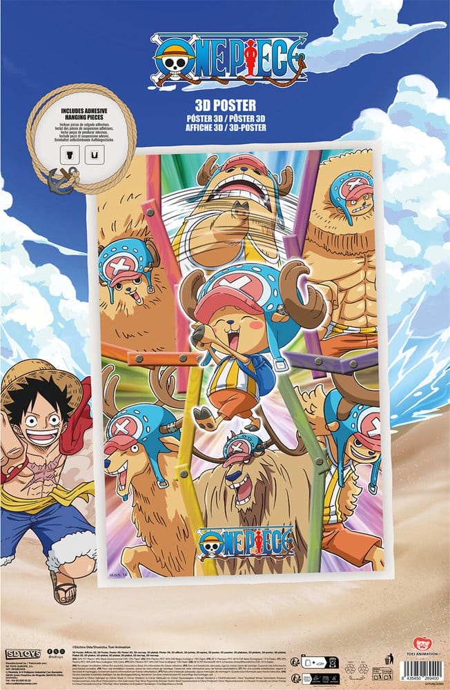 One Piece Poster 3D Chopper 38 x 58 cm
