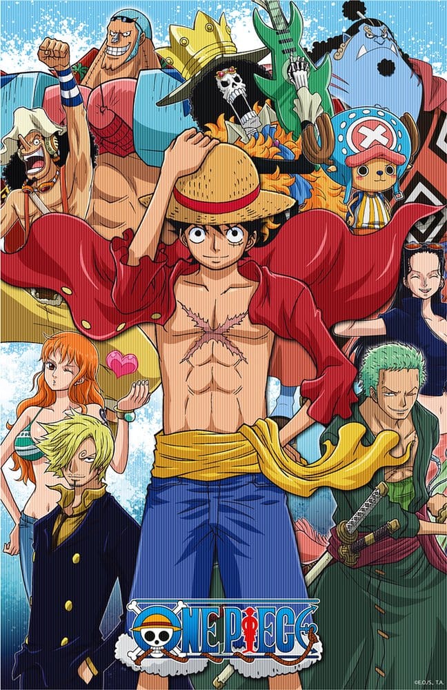 One Piece Poster 3D Group Fishman Island 38 x 58 cm