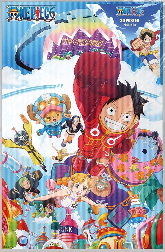 One Piece Poster 3D Punk Records 38 x 58 cm